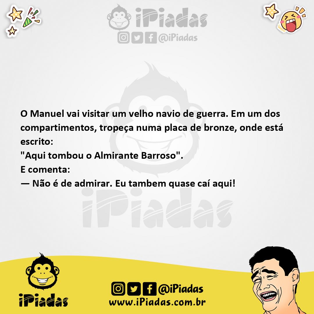 Ilustração da piada Tombo no iPiadas