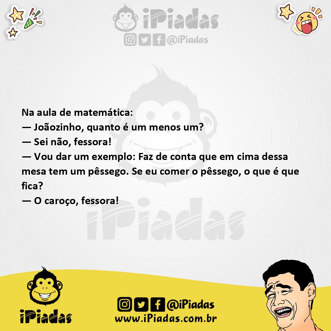 Ilustração da piada Um Menos Um no iPiadas