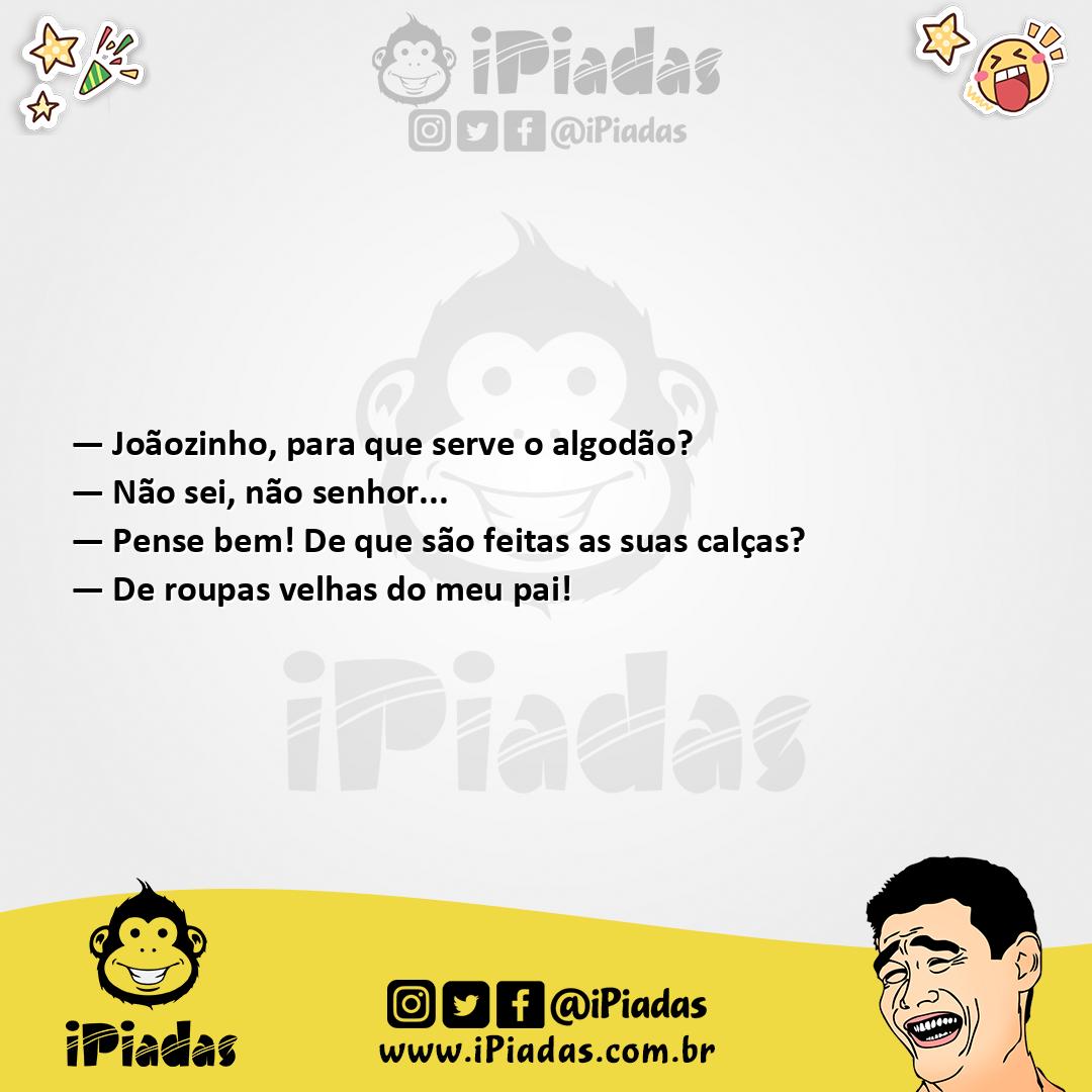 Ilustração da piada Utilidade do Algodão no iPiadas