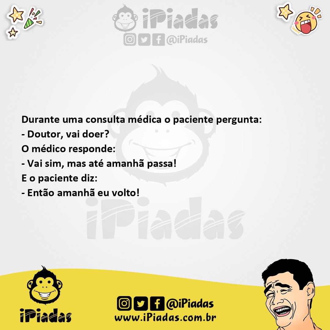 Ilustração da piada Vai Doer? no iPiadas