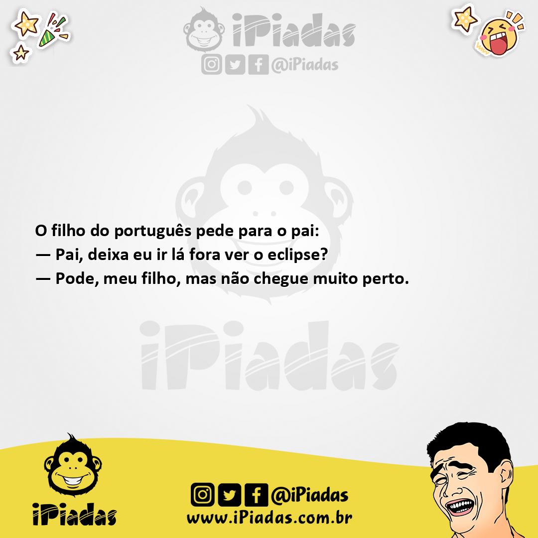 Ilustração da piada Ver o Eclipse no iPiadas