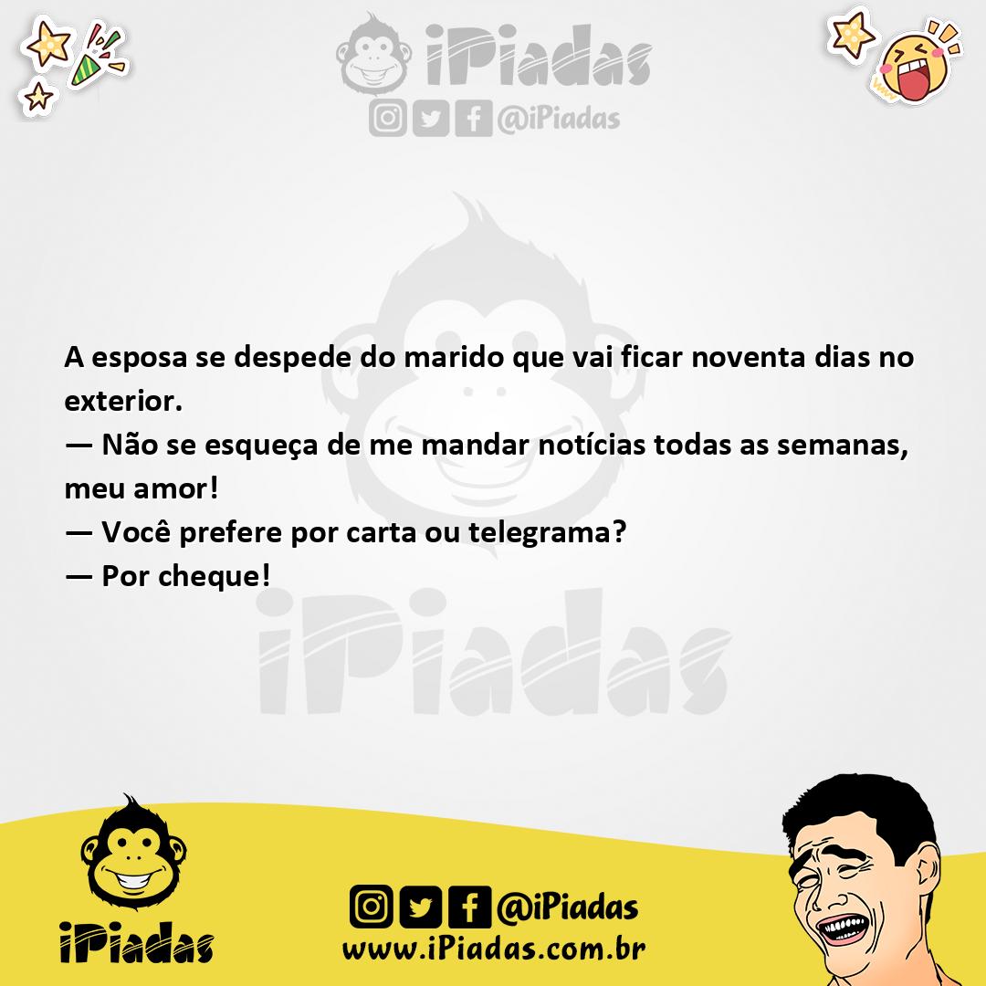 Ilustração da piada Viagem para o Exterior no iPiadas