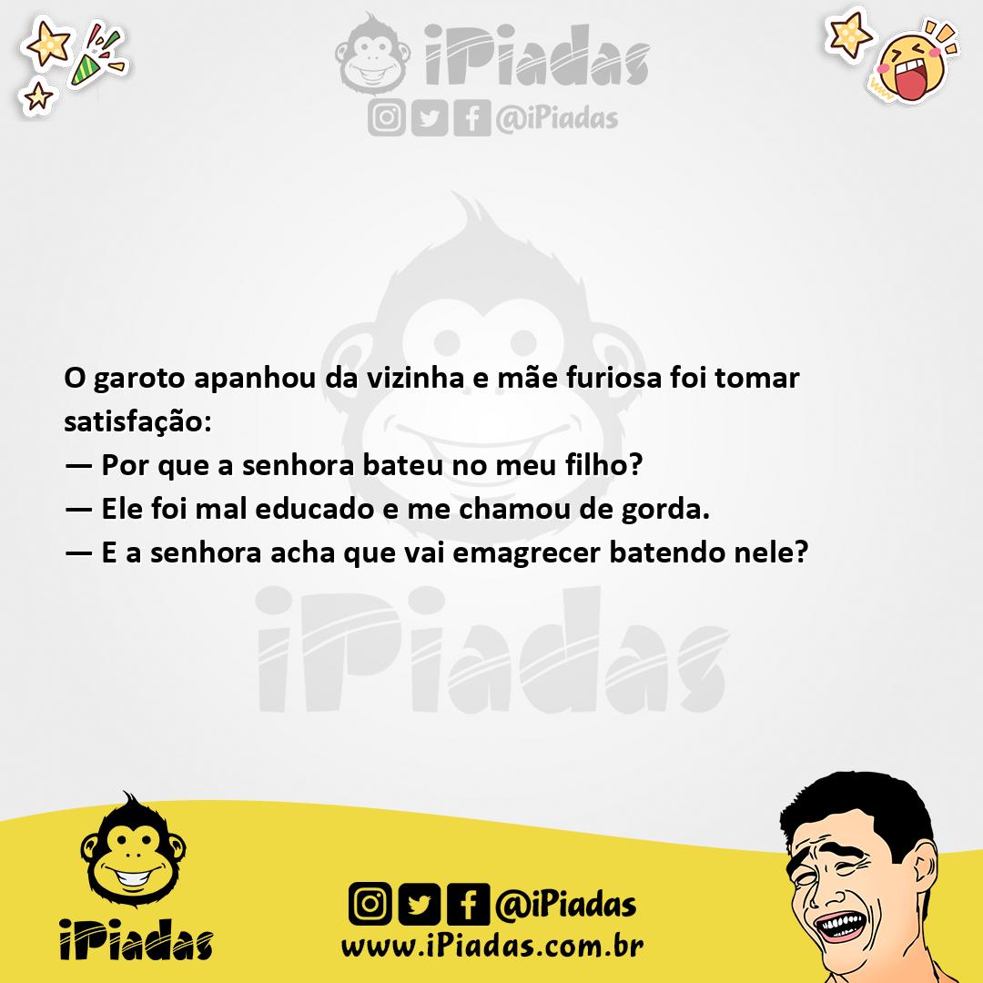 Ilustração da piada Vizinha Gorda no iPiadas