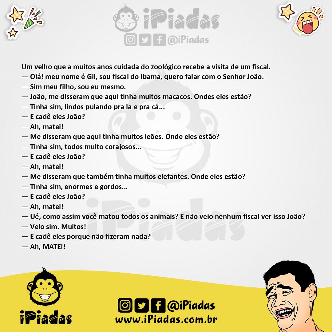 Ilustração da piada Fiscal do Ibama no iPiadas
