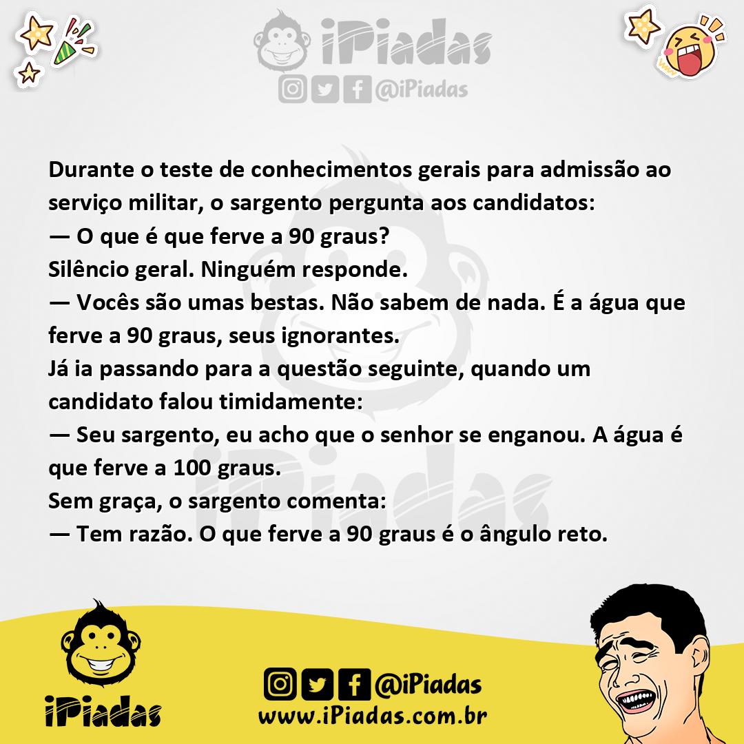 Ilustração da piada Noventa Graus no iPiadas