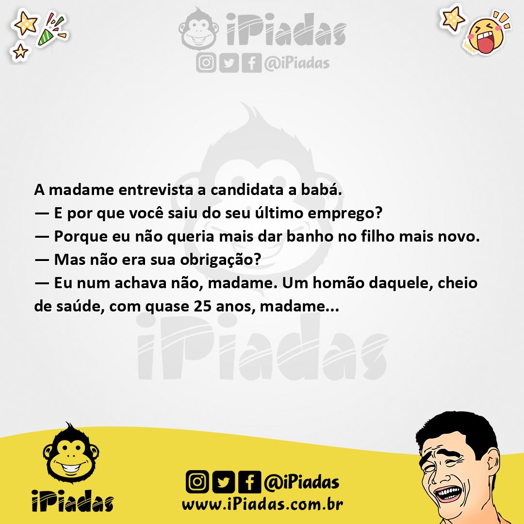 Ilustração da piada Obrigação da Babá no iPiadas