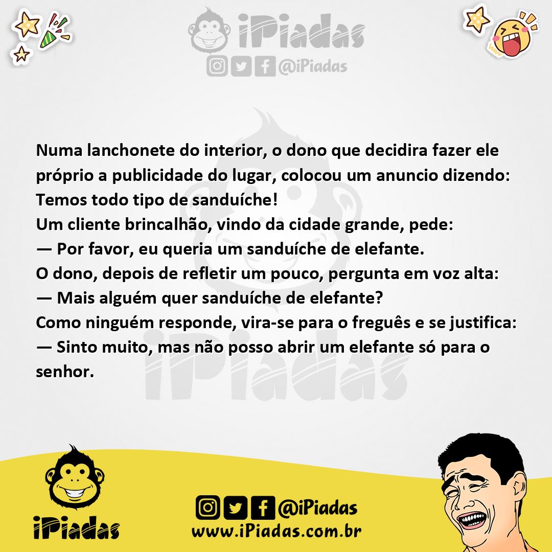Ilustração da piada Qualquer Sanduíche no iPiadas