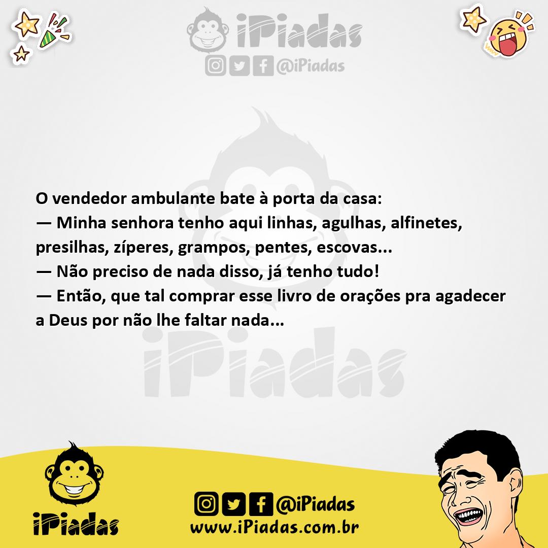 Ilustração da piada Vendedor Ambulante Eficiente no iPiadas