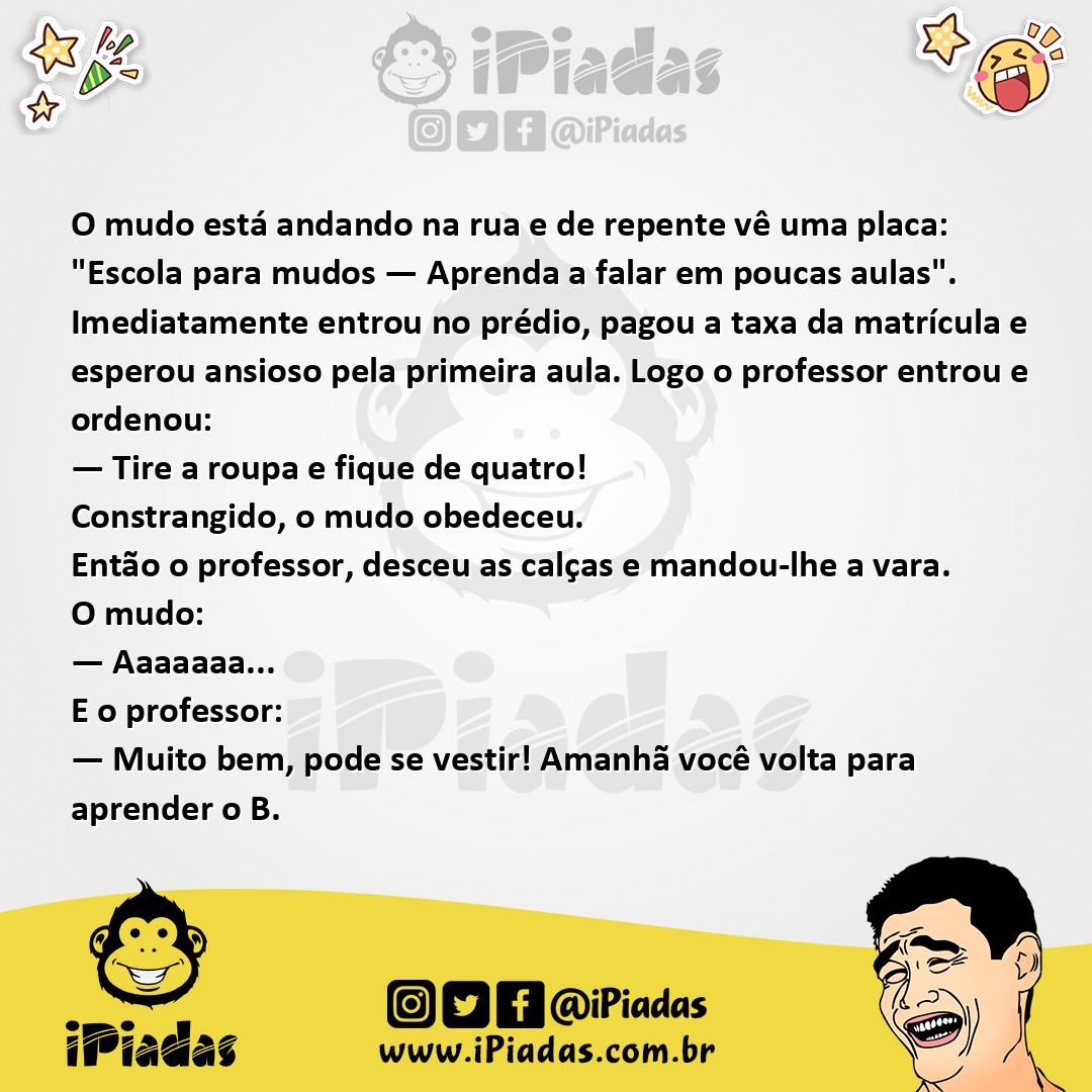Ilustração da piada Aprenda a Falar no iPiadas