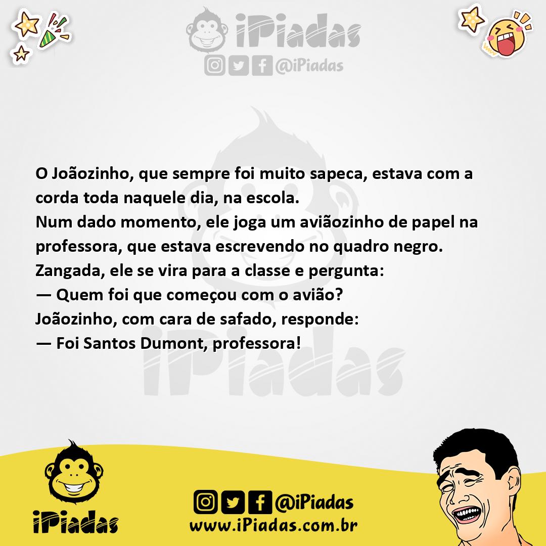Ilustração da piada Aviãozinho na Aula no iPiadas