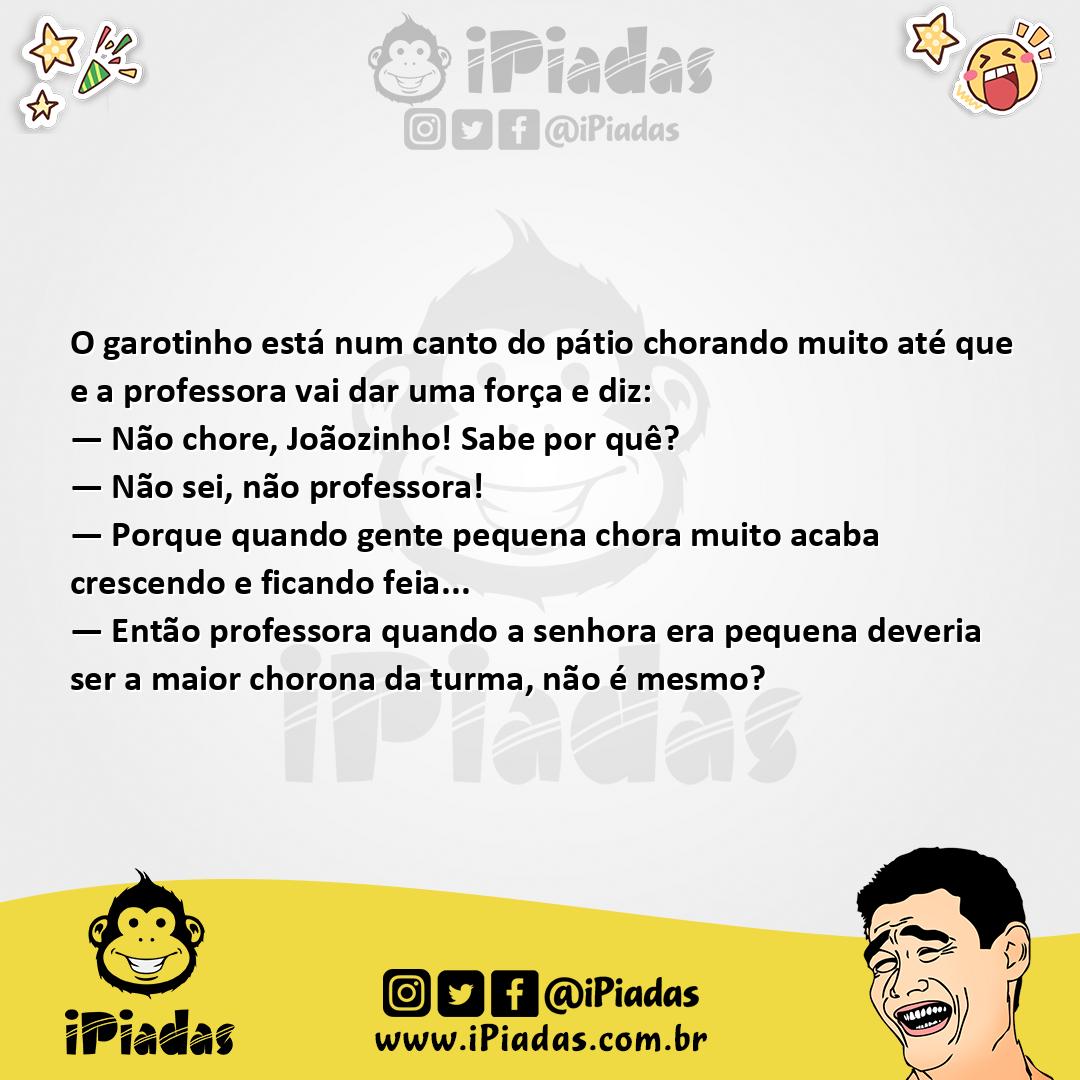 Ilustração da piada Choro na Escola no iPiadas