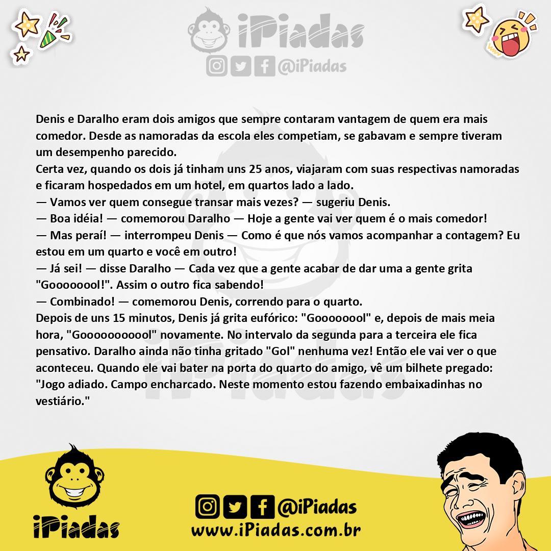 Ilustração da piada Grito de Gol no iPiadas