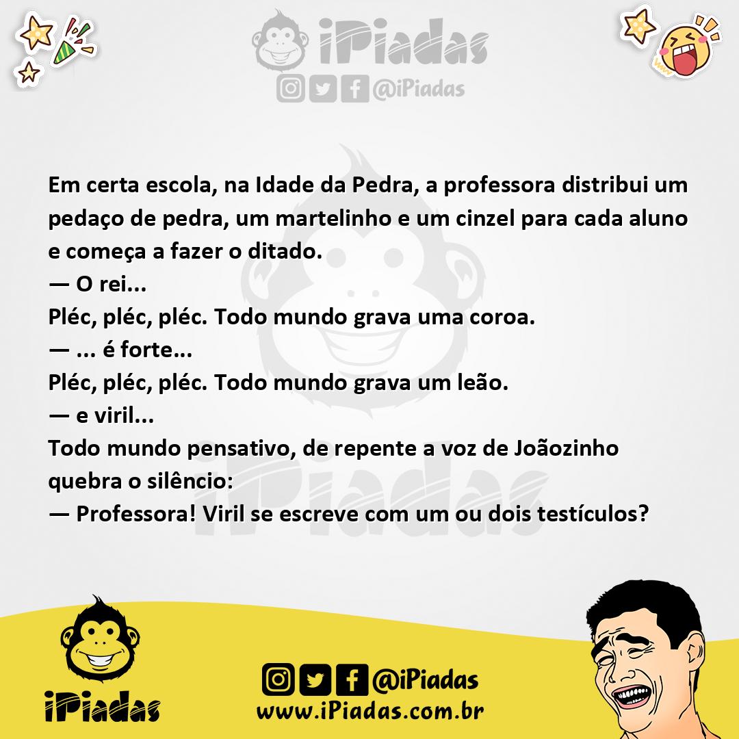 Ilustração da piada Na Idade da Pedra no iPiadas
