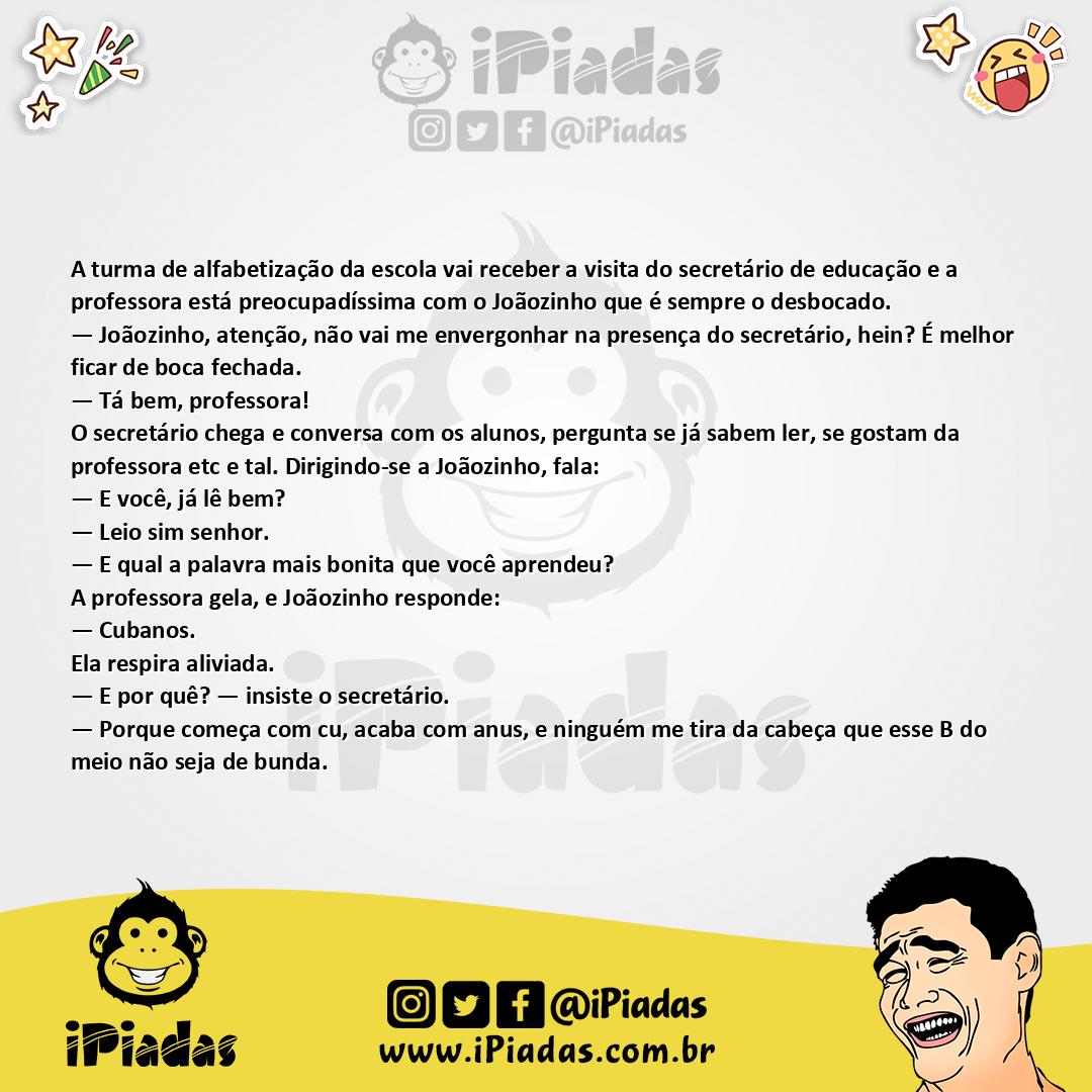 Ilustração da piada Palavra Mais Bonita no iPiadas