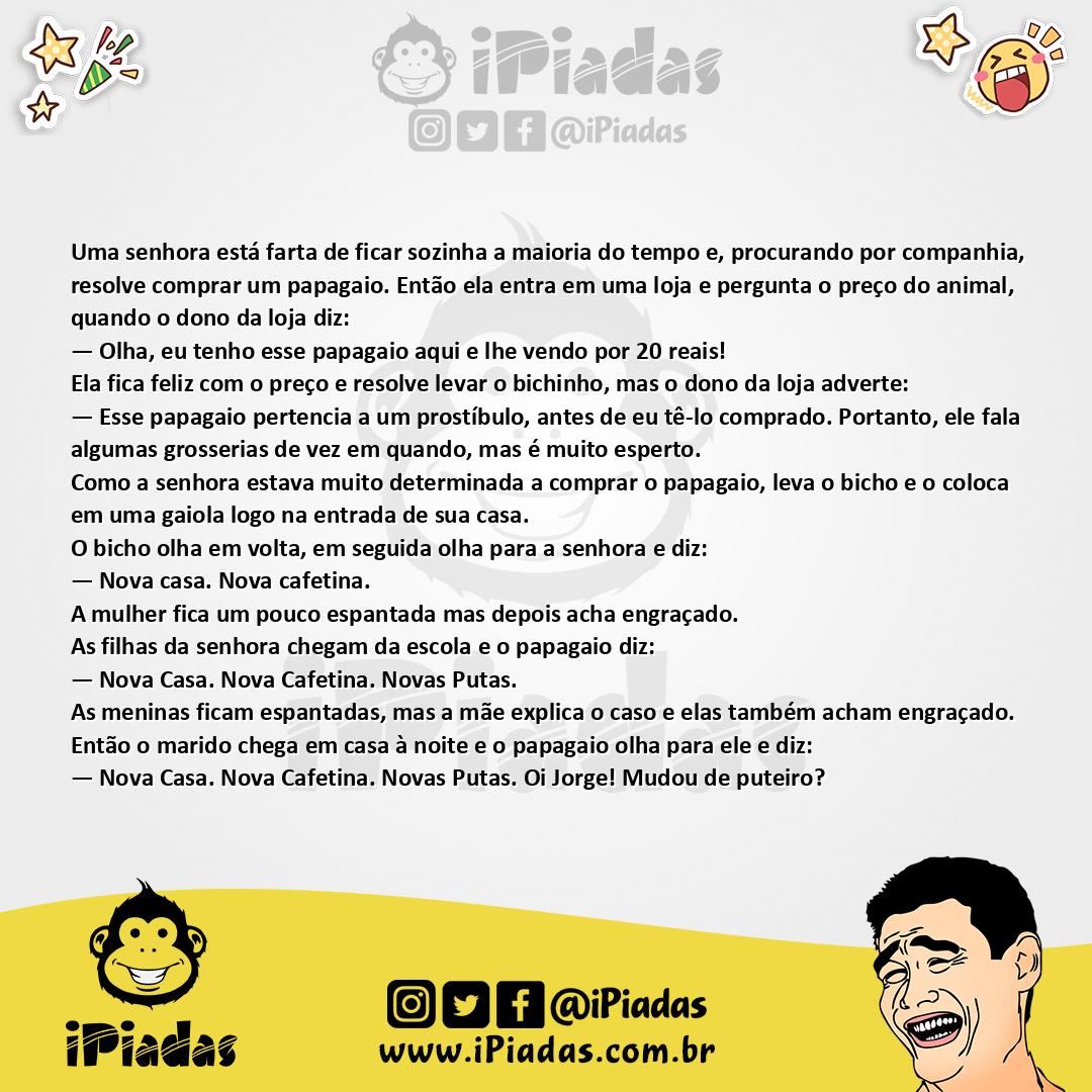 Ilustração da piada Papagaio do Prostíbulo no iPiadas