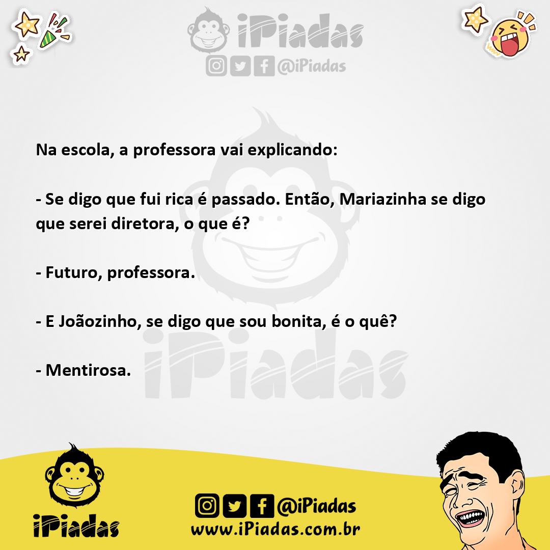 Ilustração da piada Passado, Presente e Futuro no iPiadas