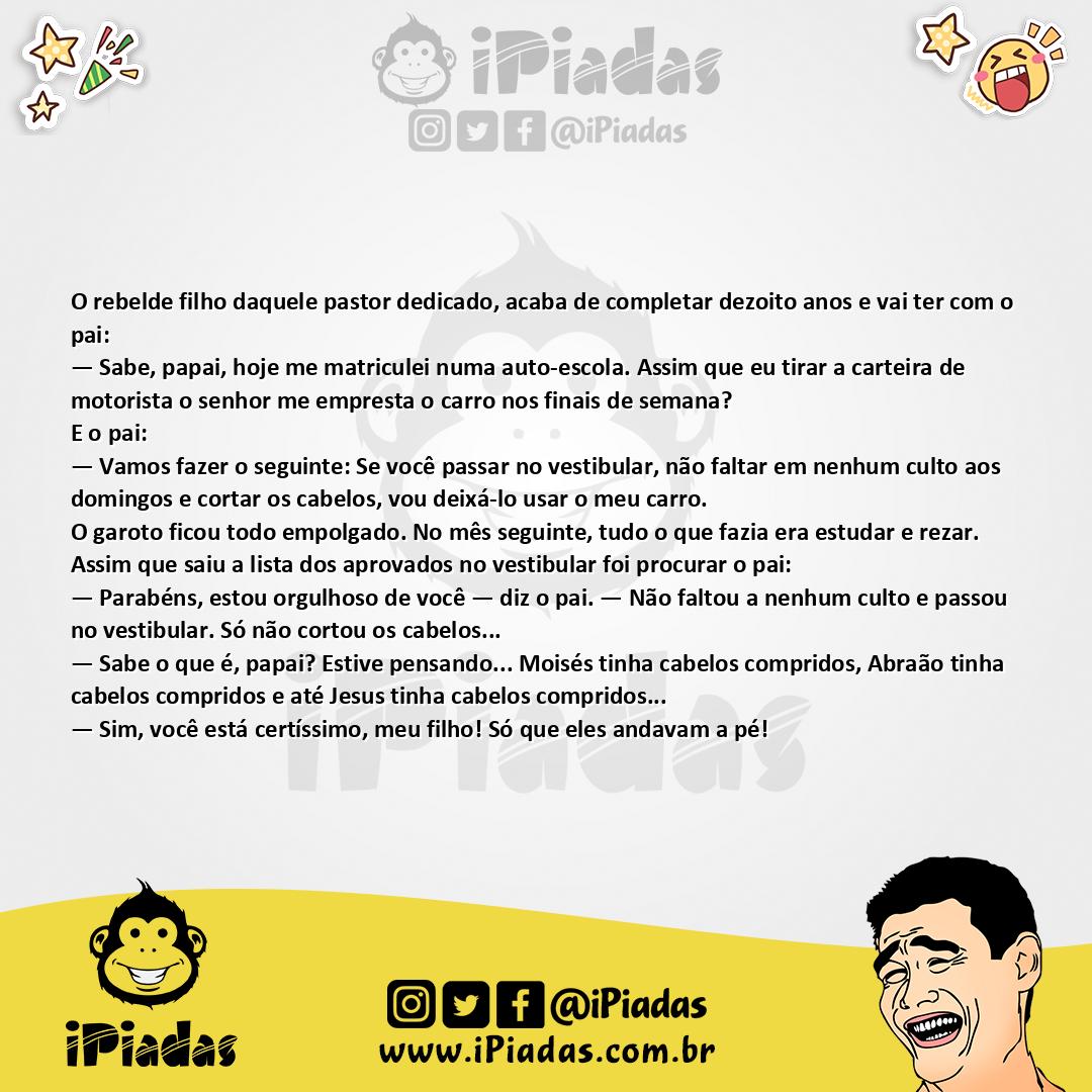 Ilustração da piada Promessas do Filho no iPiadas