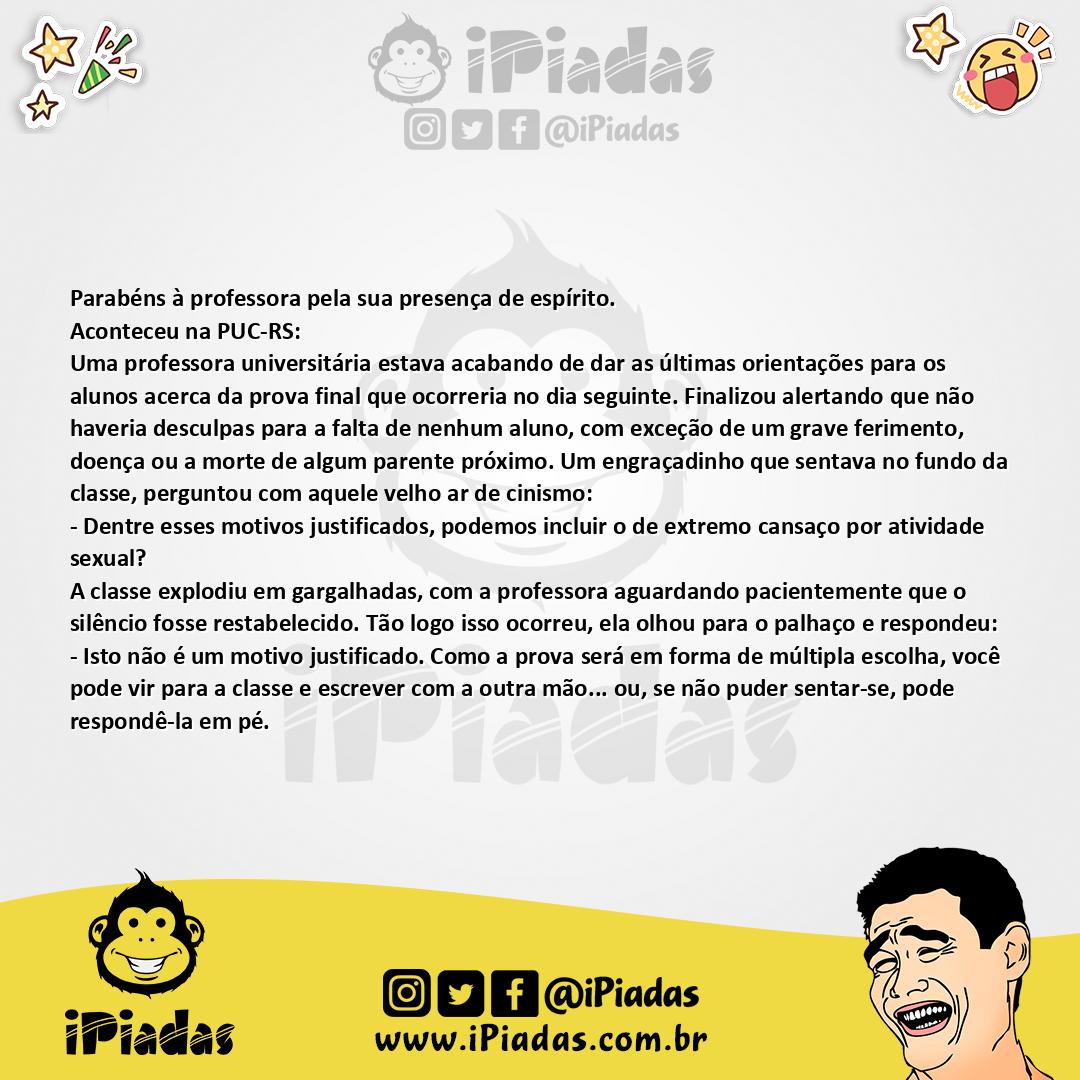 Ilustração da piada Quem fala o que quer, ouve o que não quer! no iPiadas
