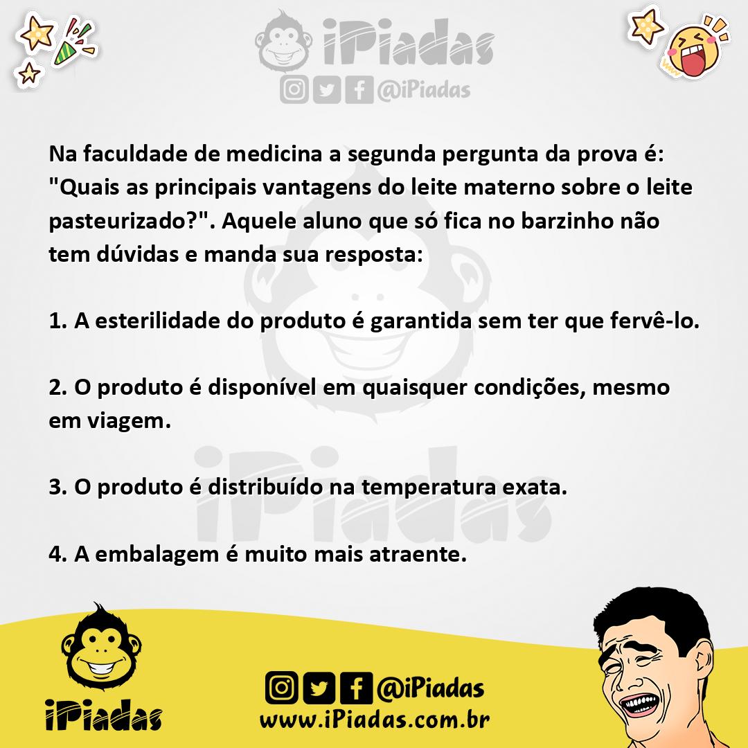Ilustração da piada Resposta Nota Dez no iPiadas