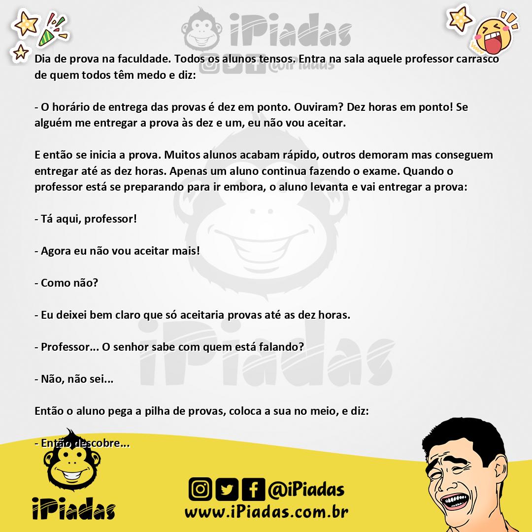 Ilustração da piada Sabe Quem Sou Eu? no iPiadas
