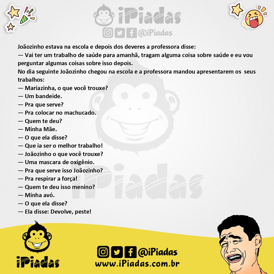 Ilustração da piada Trabalho sobre saúde no iPiadas