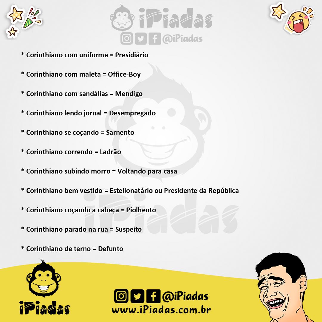 Ilustração da piada Corintiano no iPiadas