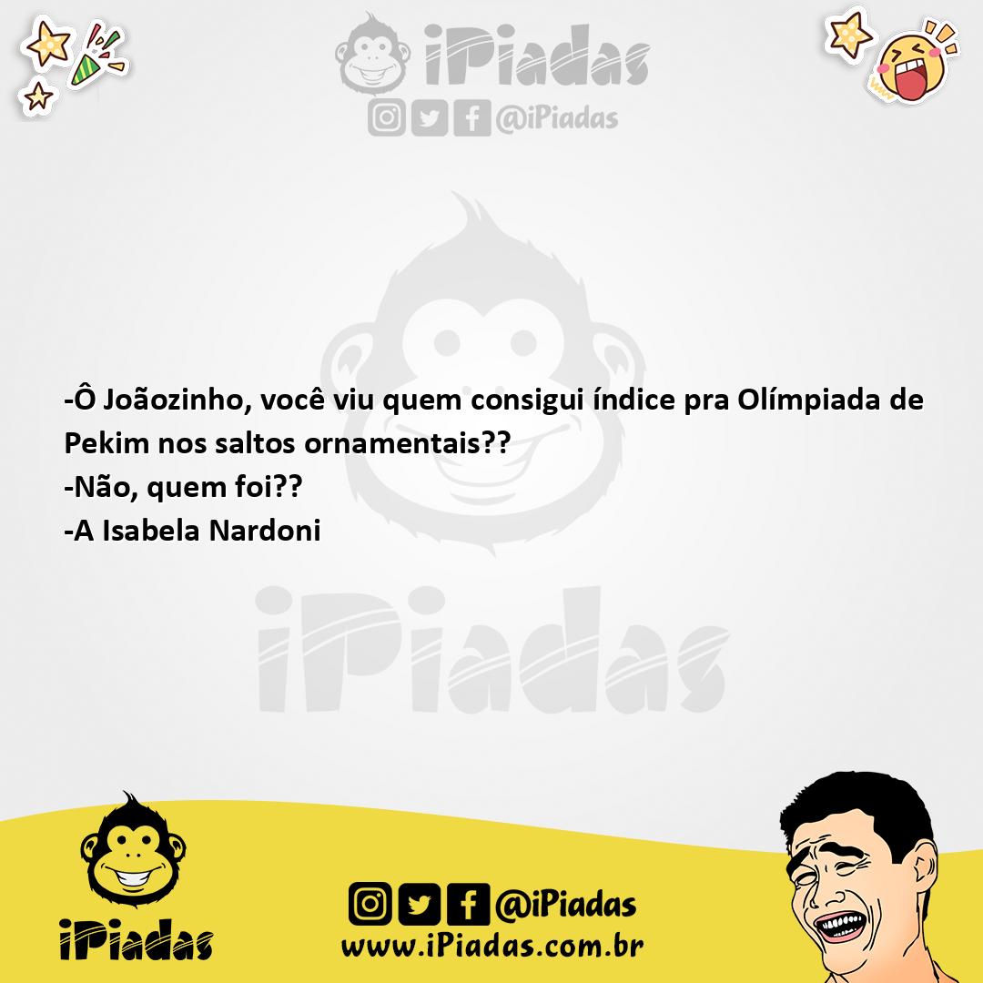 Ilustração da piada Índice olímpico no iPiadas