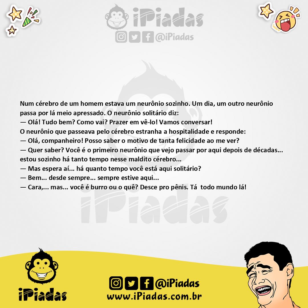 Ilustração da piada Dois Neurônios no iPiadas