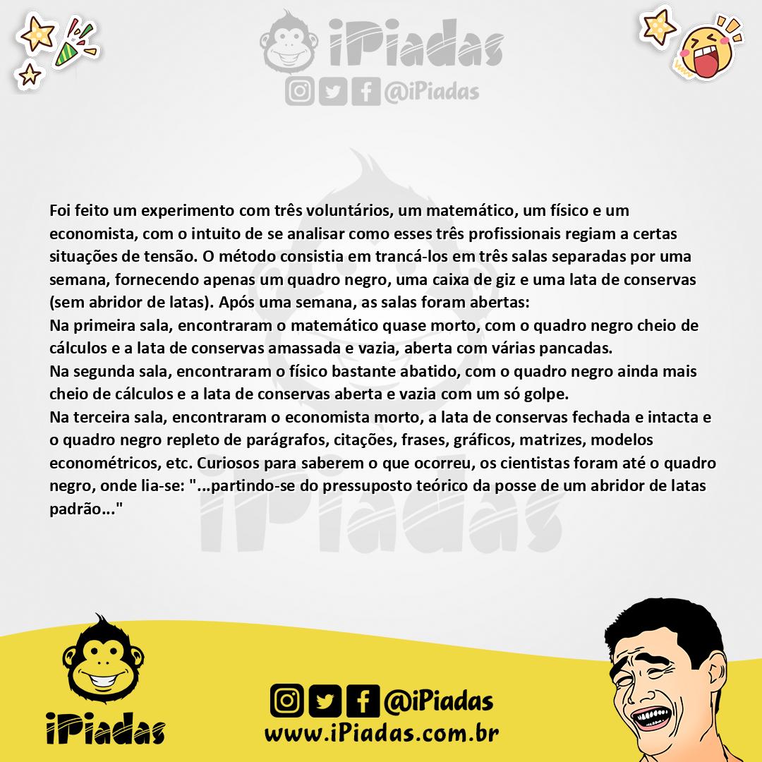 O Matemático, o Físico e o Economista