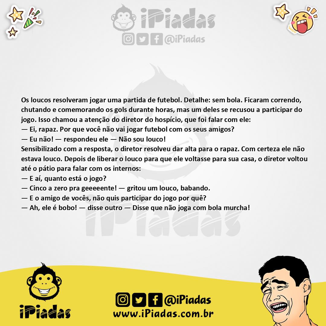 Ilustração da piada Futebol sem Bola no iPiadas