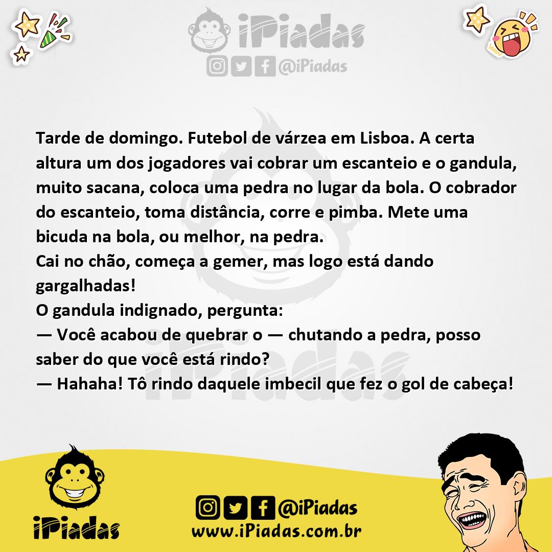 Ilustração da piada Pedra como Bola no iPiadas