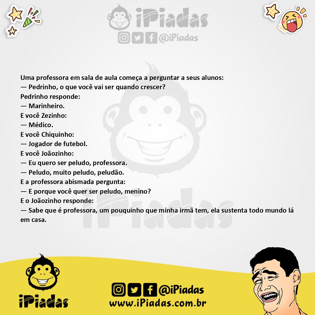 Ilustração da piada Peludo no iPiadas