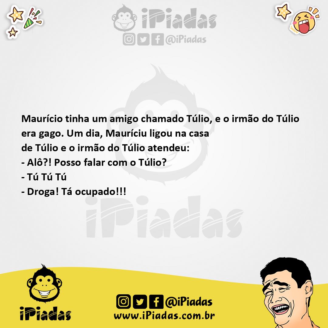 Ilustração da piada GAGO AO TELEFONE no iPiadas