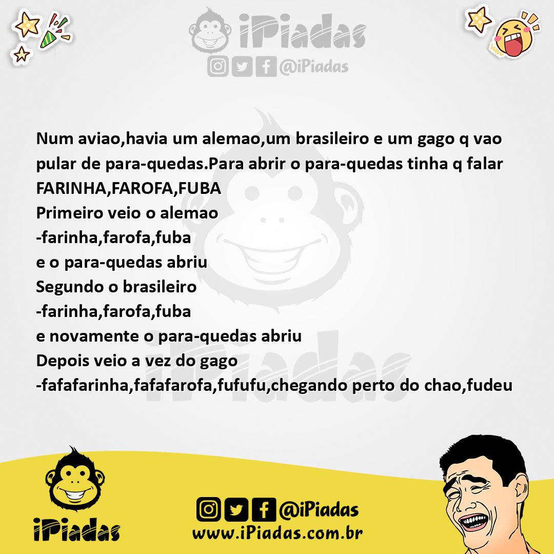 Ilustração da piada O ALEMAO,O BRASILEIRO E O GAGO no iPiadas
