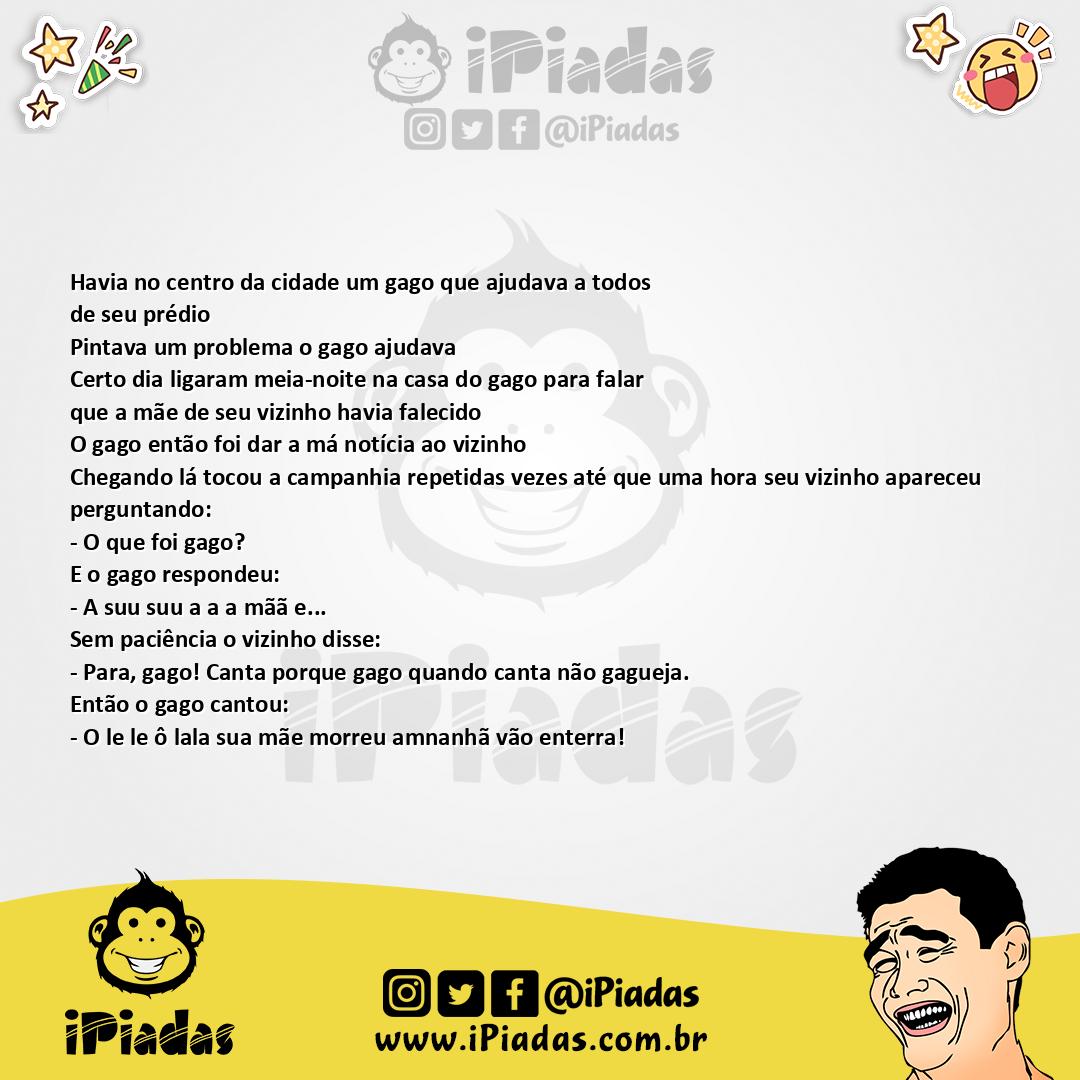 Ilustração da piada O GAGO AJUDANTE no iPiadas