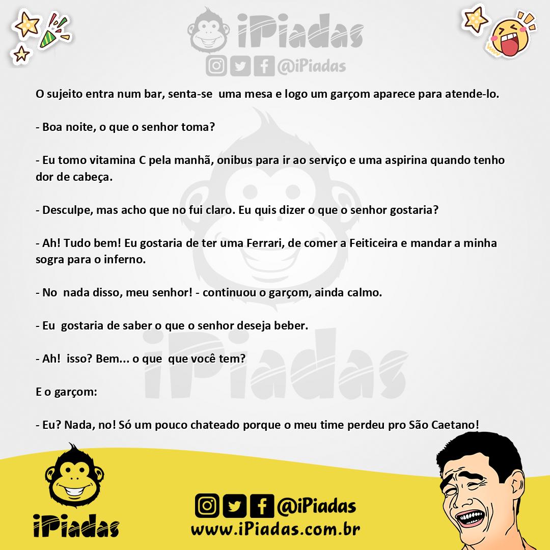 Ilustração da piada Cliente Maluco no iPiadas