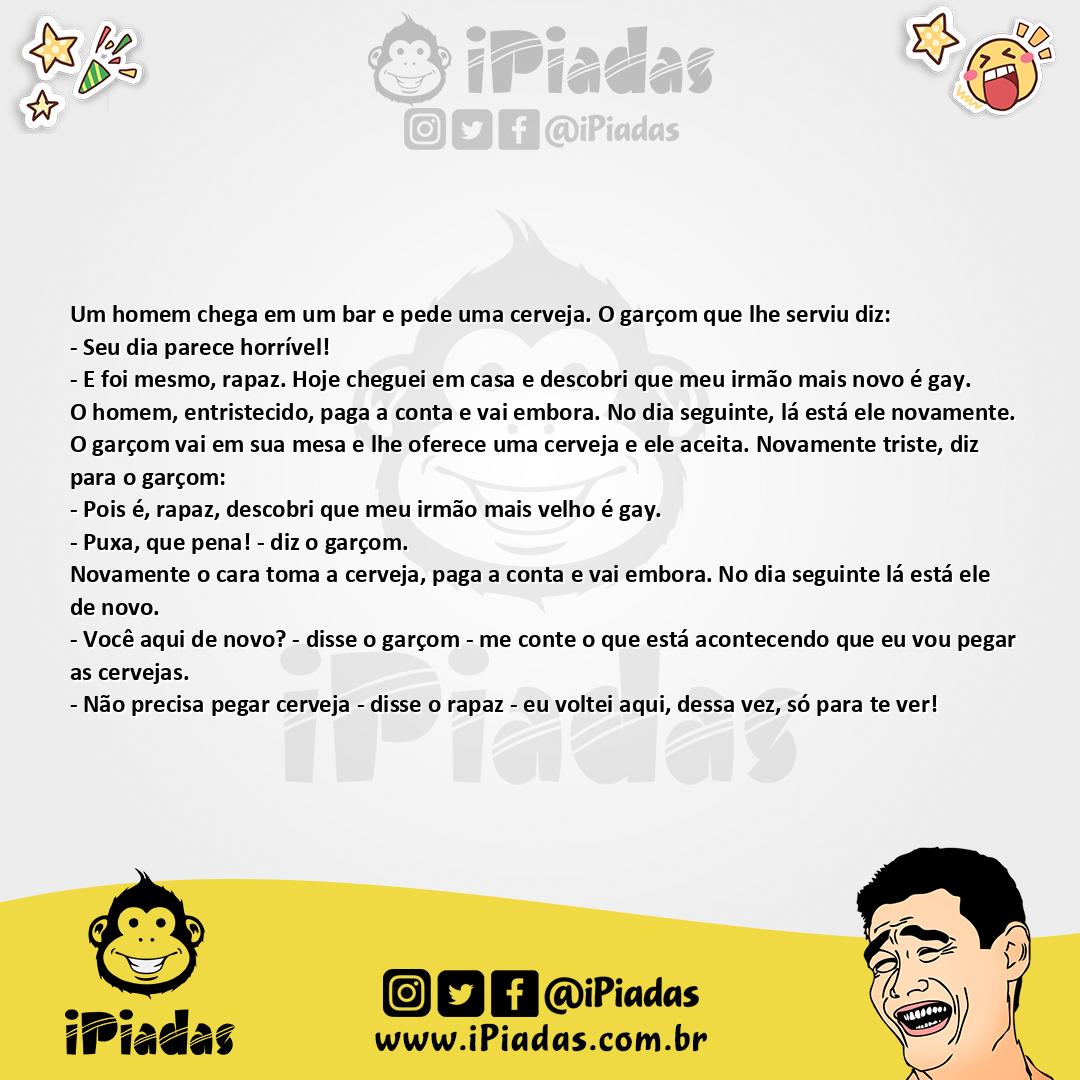Ilustração da piada Contando Para o Garçom no iPiadas