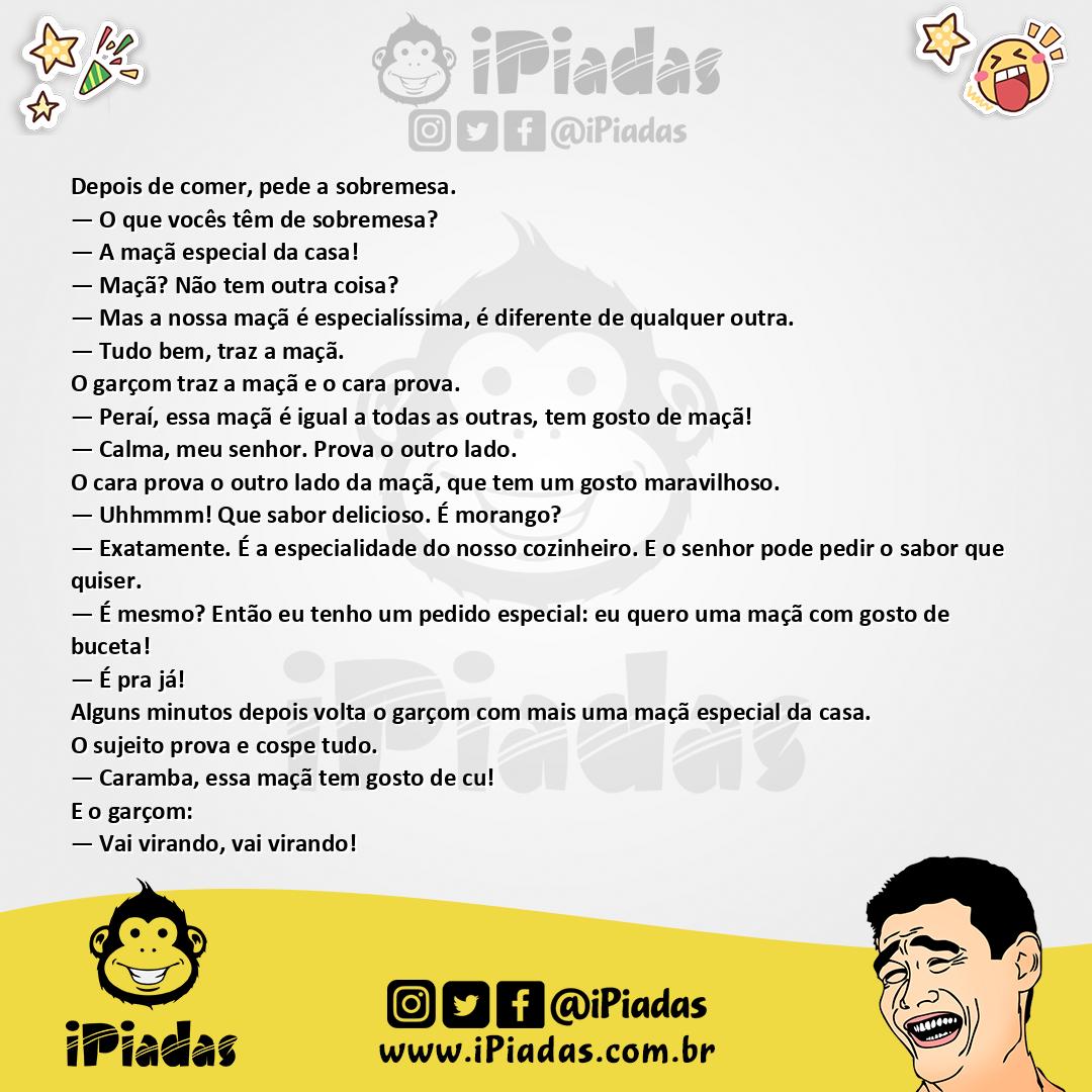 Ilustração da piada Maçã Especial no iPiadas