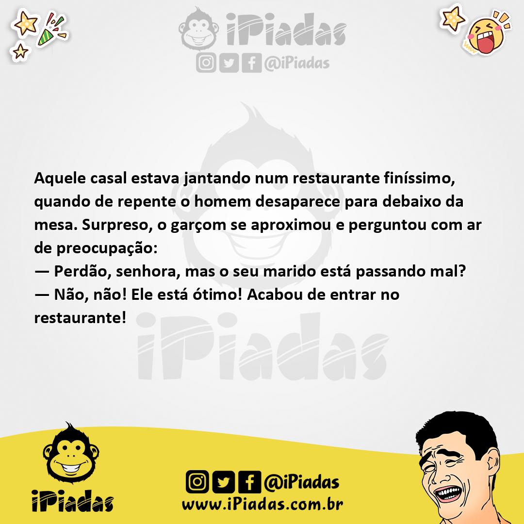 Ilustração da piada Passando Mal no iPiadas