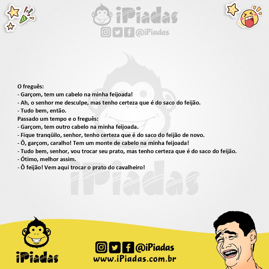 Ilustração da piada Saco do feijão no iPiadas
