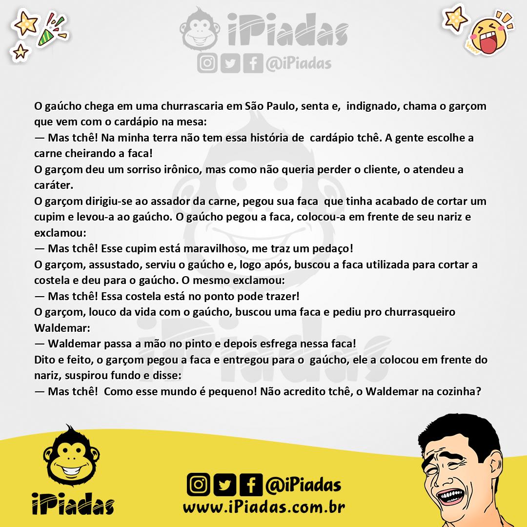 Ilustração da piada Tipos de Carne no iPiadas