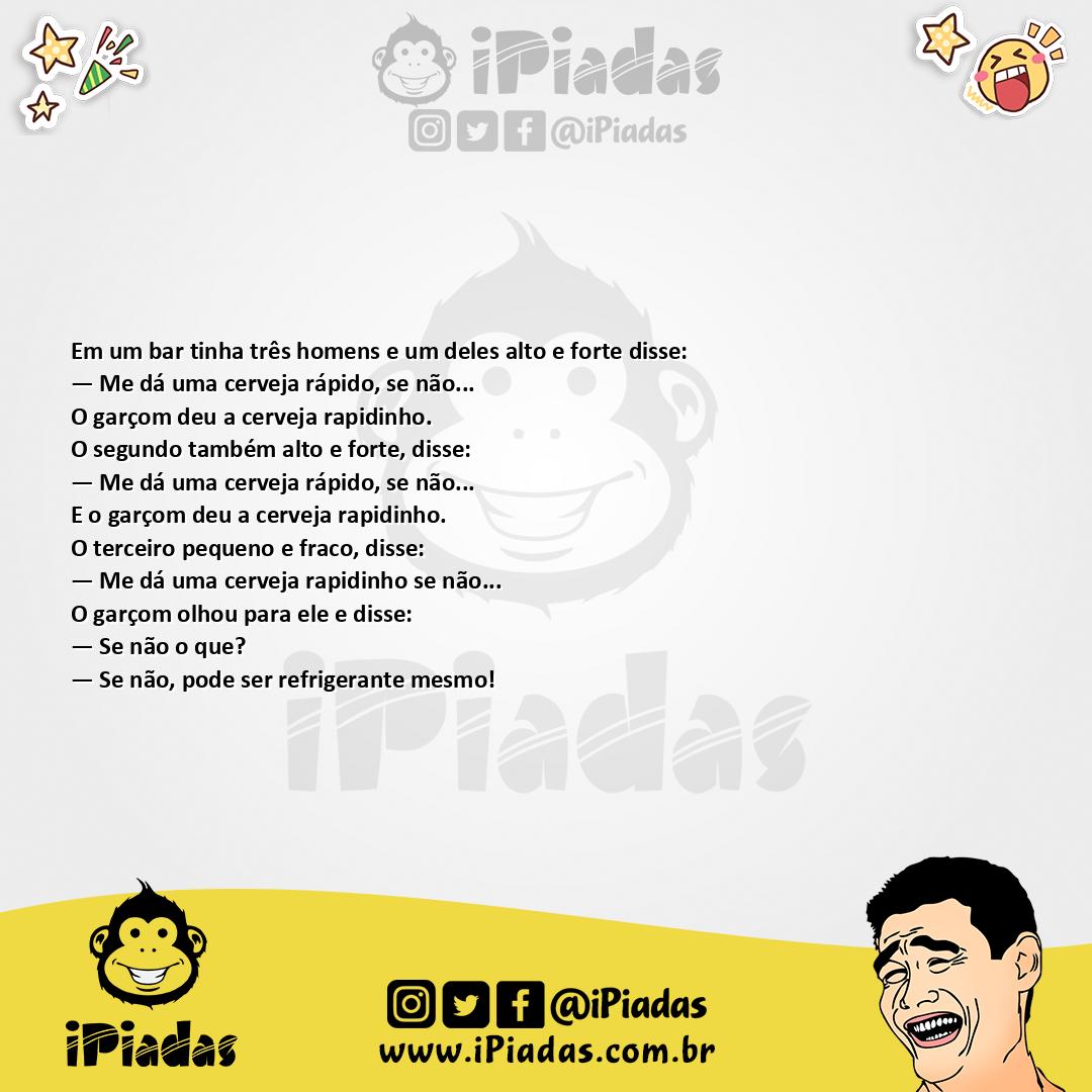 Ilustração da piada Três Homens no iPiadas