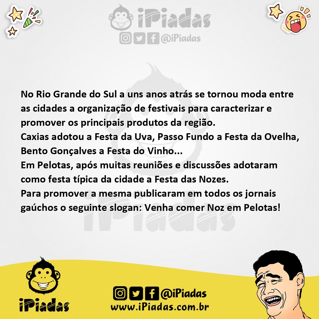 Ilustração da piada Festival de Pelotas no iPiadas