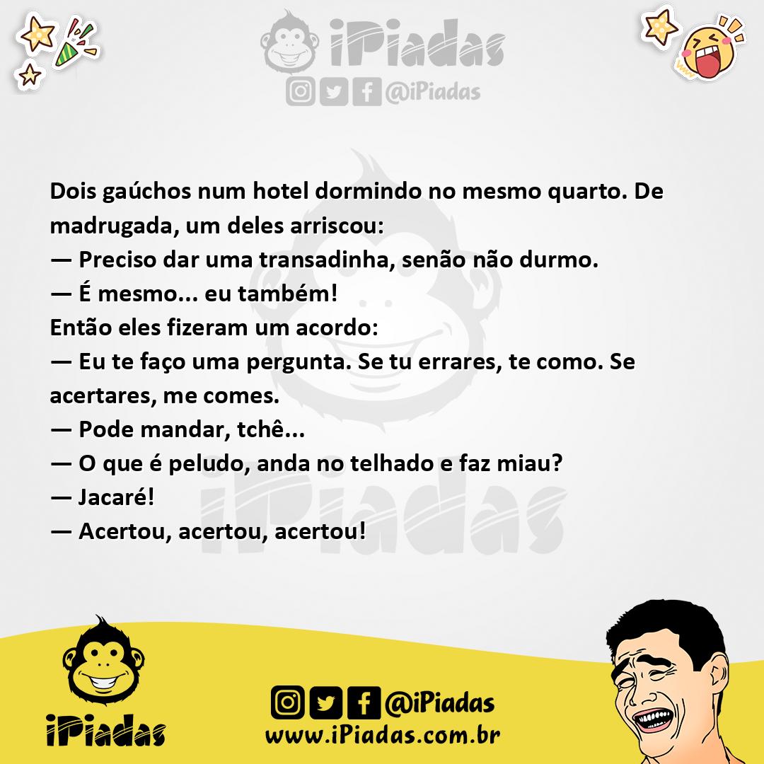 Gaúchos no Hotel Piadas Engraçadas