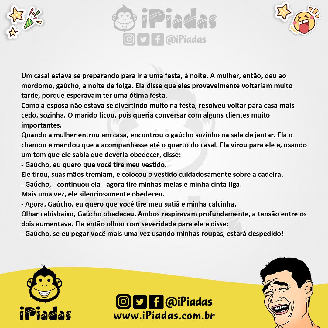 Ilustração da piada Mordomo Gaúcho no iPiadas