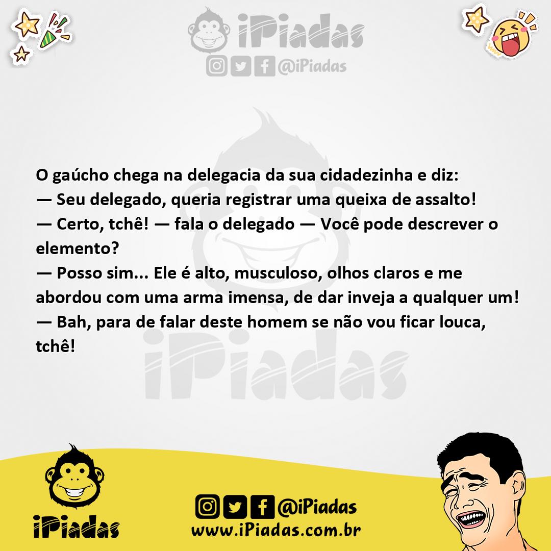 Ilustração da piada Na Delegacia no iPiadas