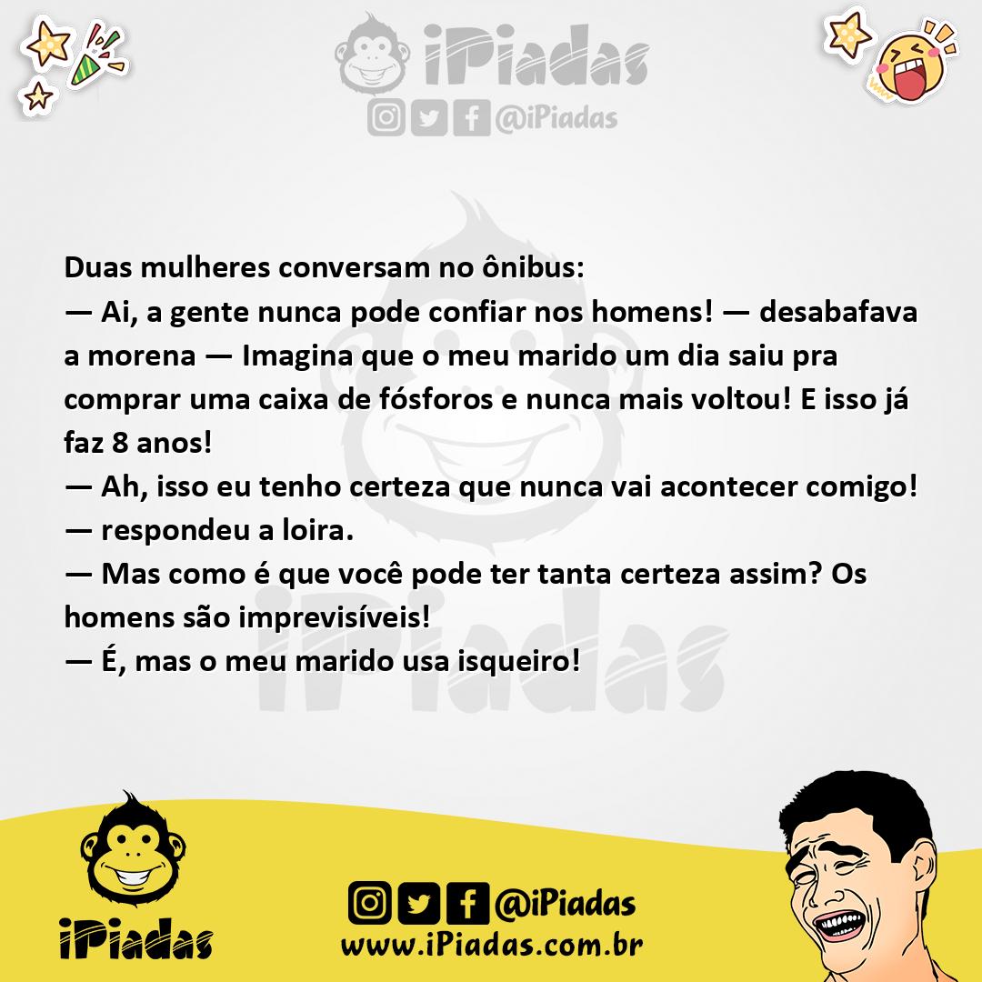 Ilustração da piada Homens Imprevisíveis no iPiadas