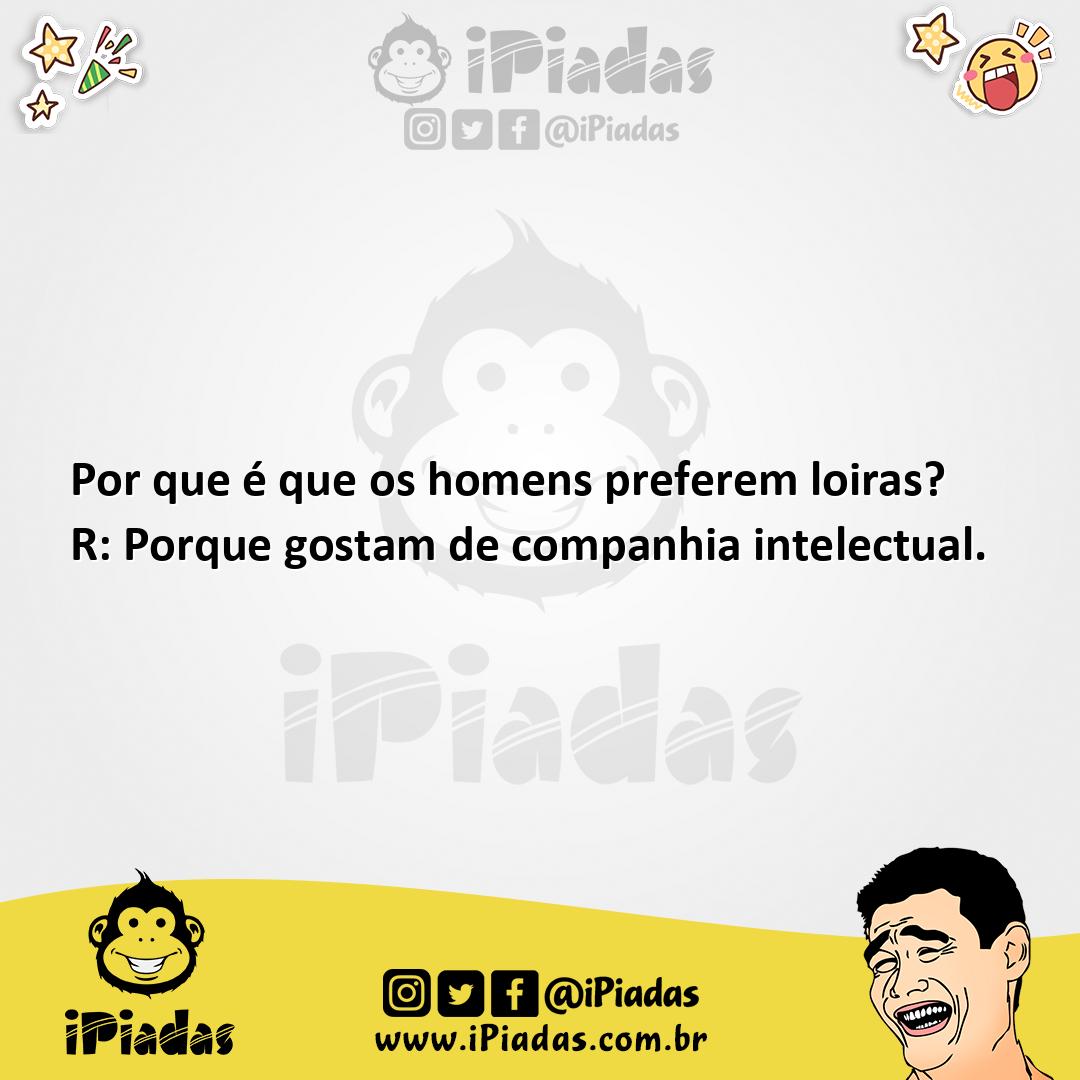 Ilustração da piada Homens preferem loiras no iPiadas