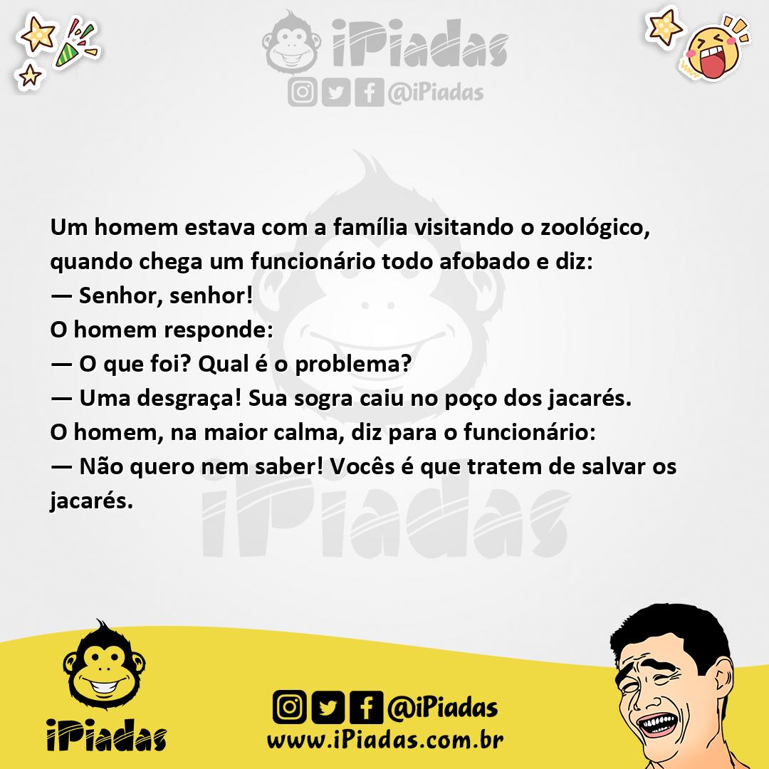 Ilustração da piada No Zôo no iPiadas