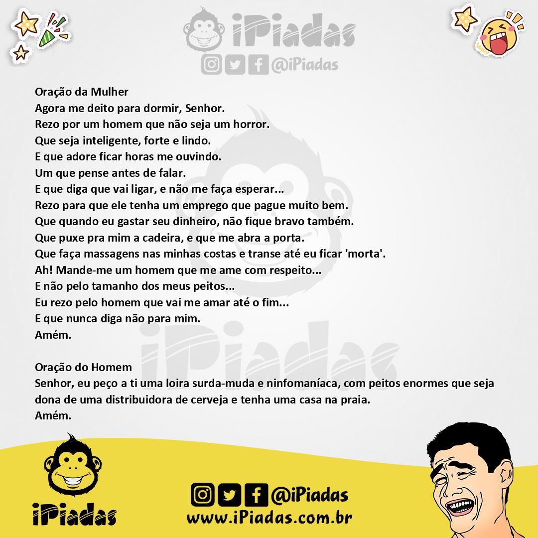 Orações das mulheres e dos homens